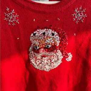 Storybook Knits vintage Red Santa Sweater